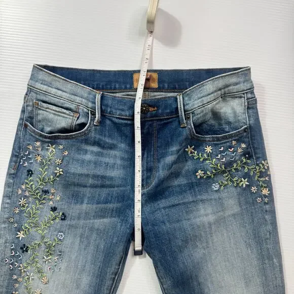 Driftwood Kelly Blueberry Blossom Jeans Women's 29 Floral Cottagecore Boho - Picture 7 of 16
